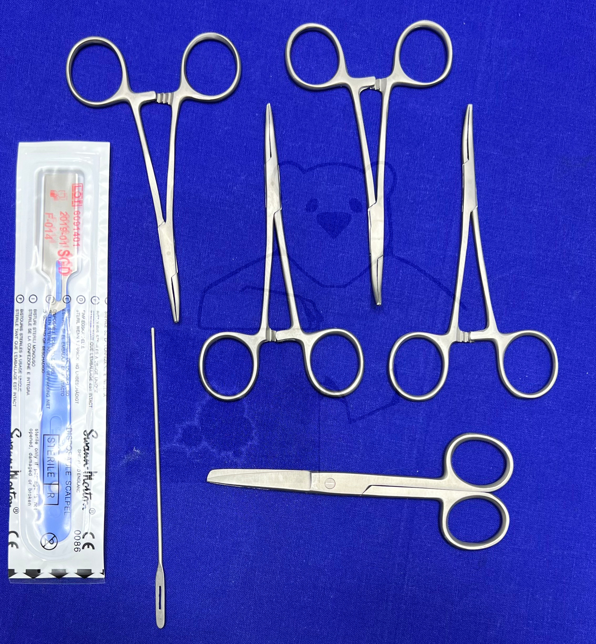 Set zur Freihand-Beschneidung, Komplettes Set ausgebreitet